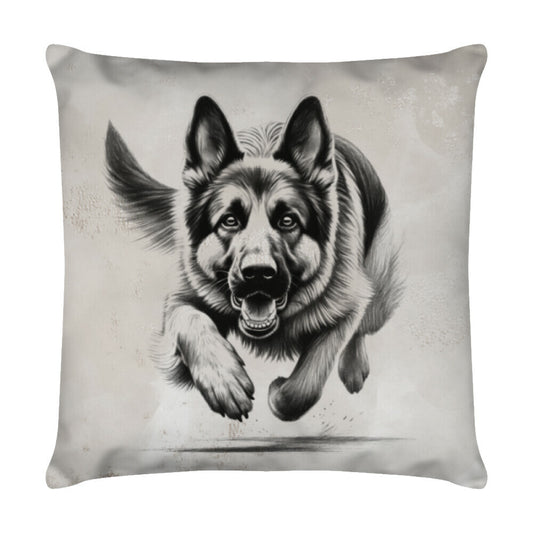 Kissen "Schäferhund - Run" Weiß – hunde-shirt.de