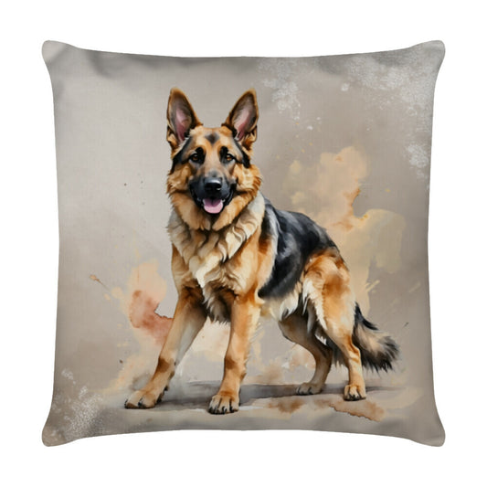 Kissen "Schäferhund - Aufpassen" Weiß – hunde-shirt.de
