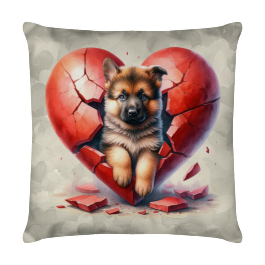 Kissen "Schäferhund - Puppy Heart" Weiß – hunde-shirt.de