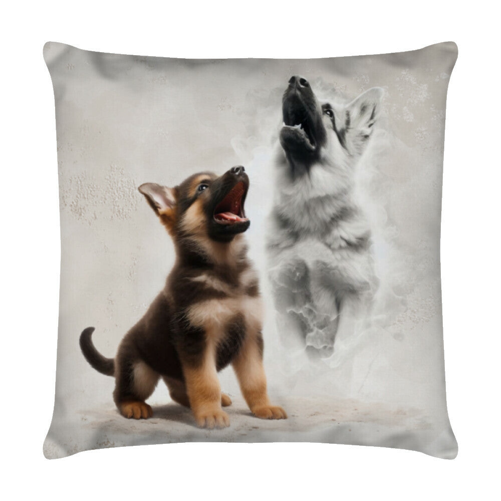 Kissen "Schäferhund - Zukunft" Weiß – hunde-shirt.de