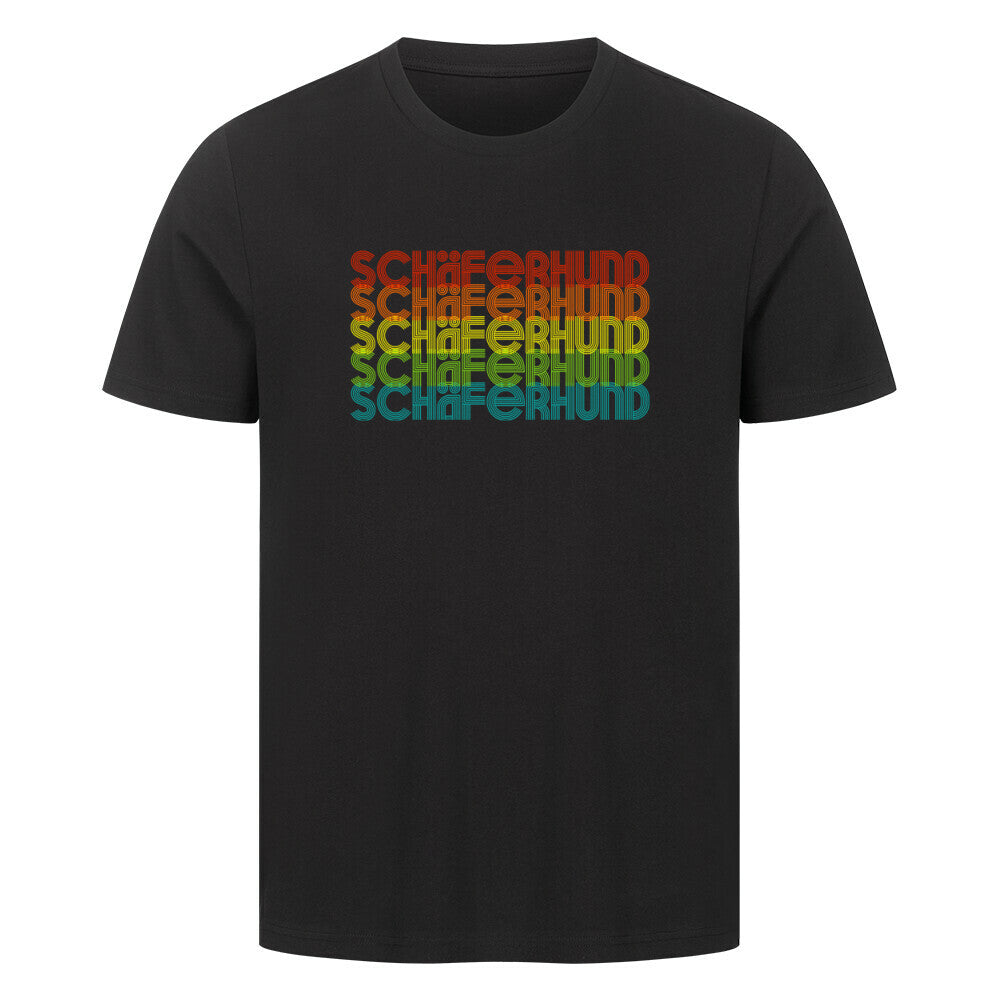 Premium T-Shirt "Schäferhund - RETRO" Schwarz – hunde-shirt.de