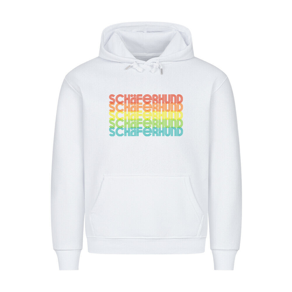 Premium Hoodie "Schäferhund - RETRO" Weiß – hunde-shirt.de