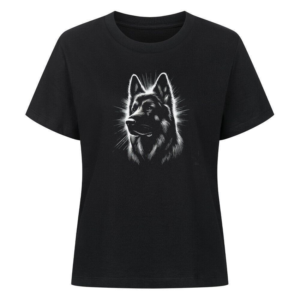 Premium Damen-Shirt "Schäferhund - Shine" Schwarz – hunde-shirt.de