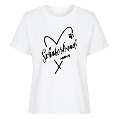 Premium Damen-Shirt "Schäferhund - Mama" Weiß – hunde-shirt.de