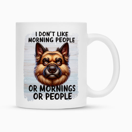 Tasse "Schäferhund - Morning People" Weiß – hunde-shirt.de