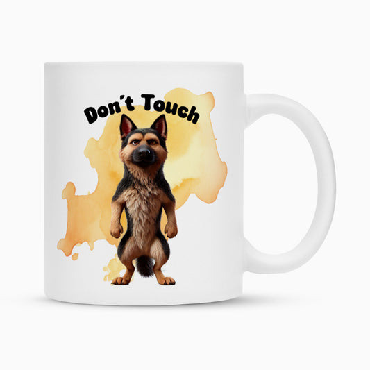 Tasse "Schäferhund - Don´t touch" Weiß – hunde-shirt.de