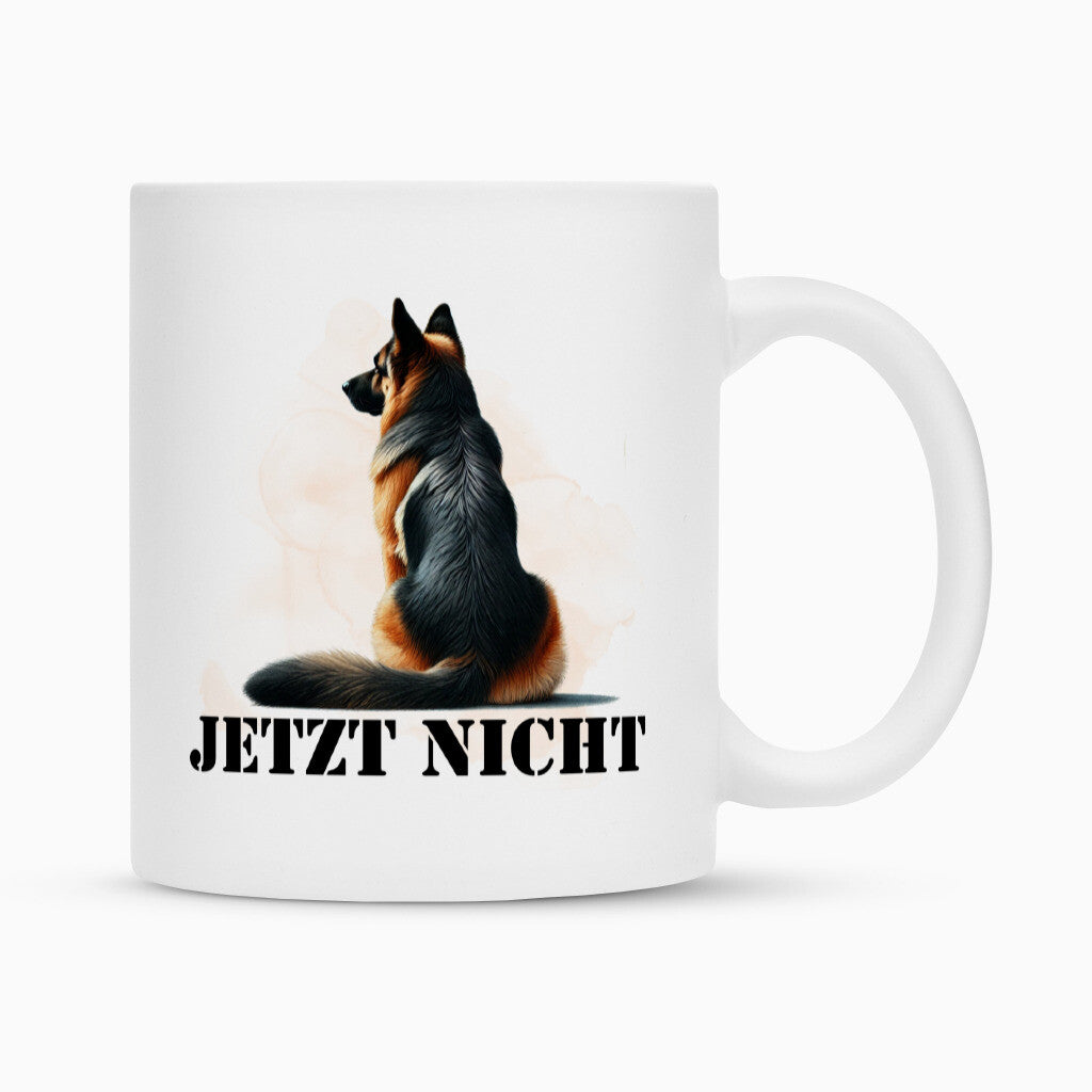 Tasse "Schäferhund - JETZT NICHT" Weiß – hunde-shirt.de