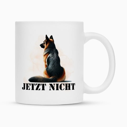 Tasse "Schäferhund - JETZT NICHT" Weiß – hunde-shirt.de