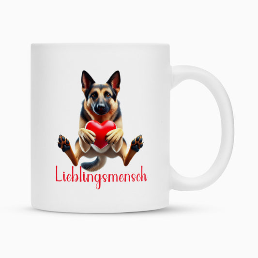 Tasse "Schäferhund - Lieblingsmensch" Weiß – hunde-shirt.de