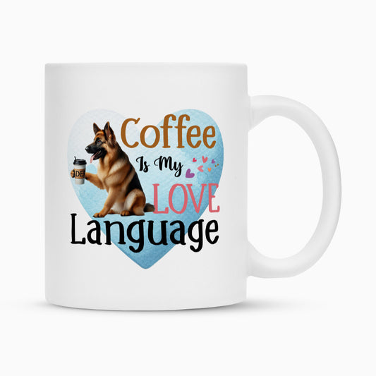 Tasse "Schäferhund - Love Language" Weiß – hunde-shirt.de