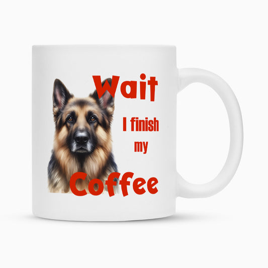 Tasse "Schäferhund - Wait..." Weiß – hunde-shirt.de