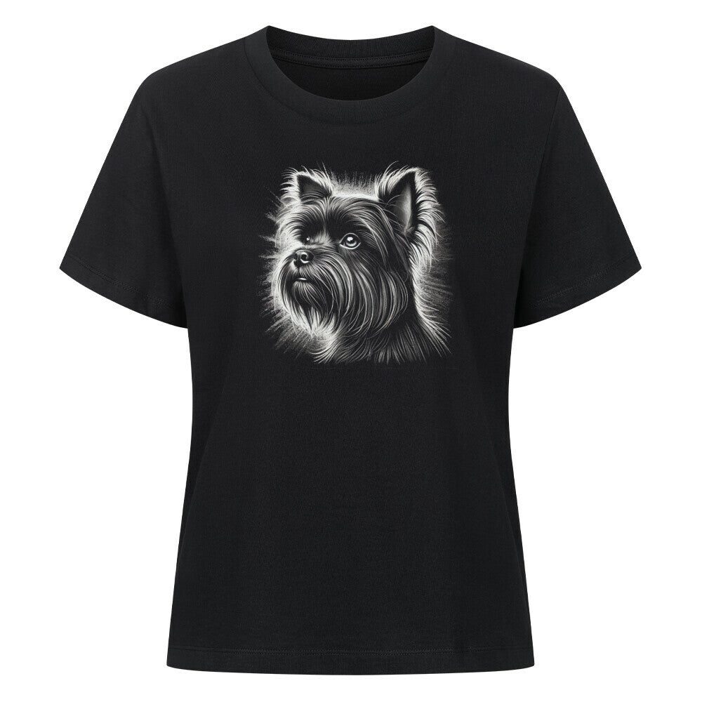 Premium Damen-Shirt "Affenpinscher - Shine" Schwarz – hunde-shirt.de