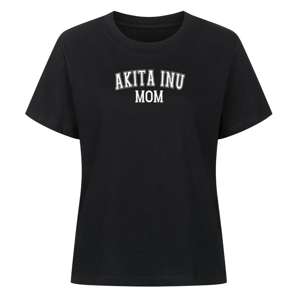 Premium Damen-Shirt "Akita Inu - MOM" Schwarz – hunde-shirt.de