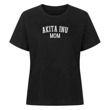 Premium Damen-Shirt "Akita Inu - MOM" Schwarz – hunde-shirt.de