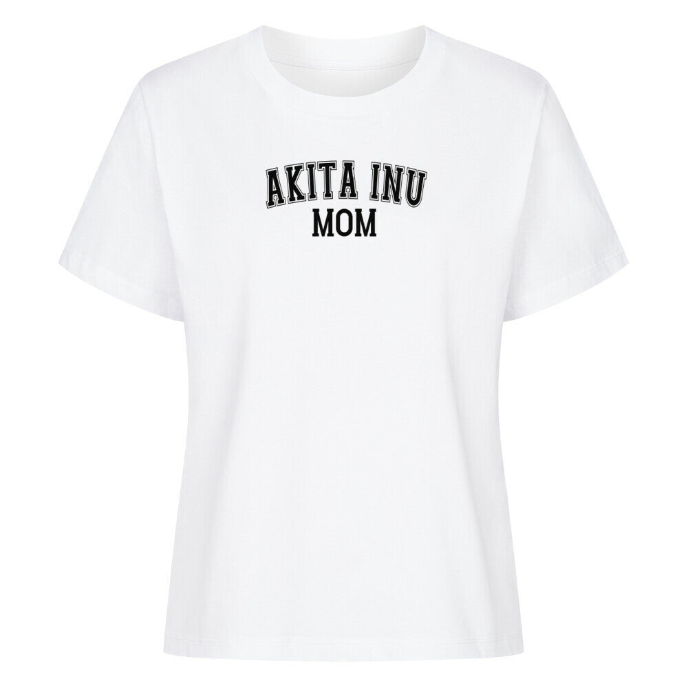 Premium Damen-Shirt "Akita Inu - MOM" Weiß – hunde-shirt.de