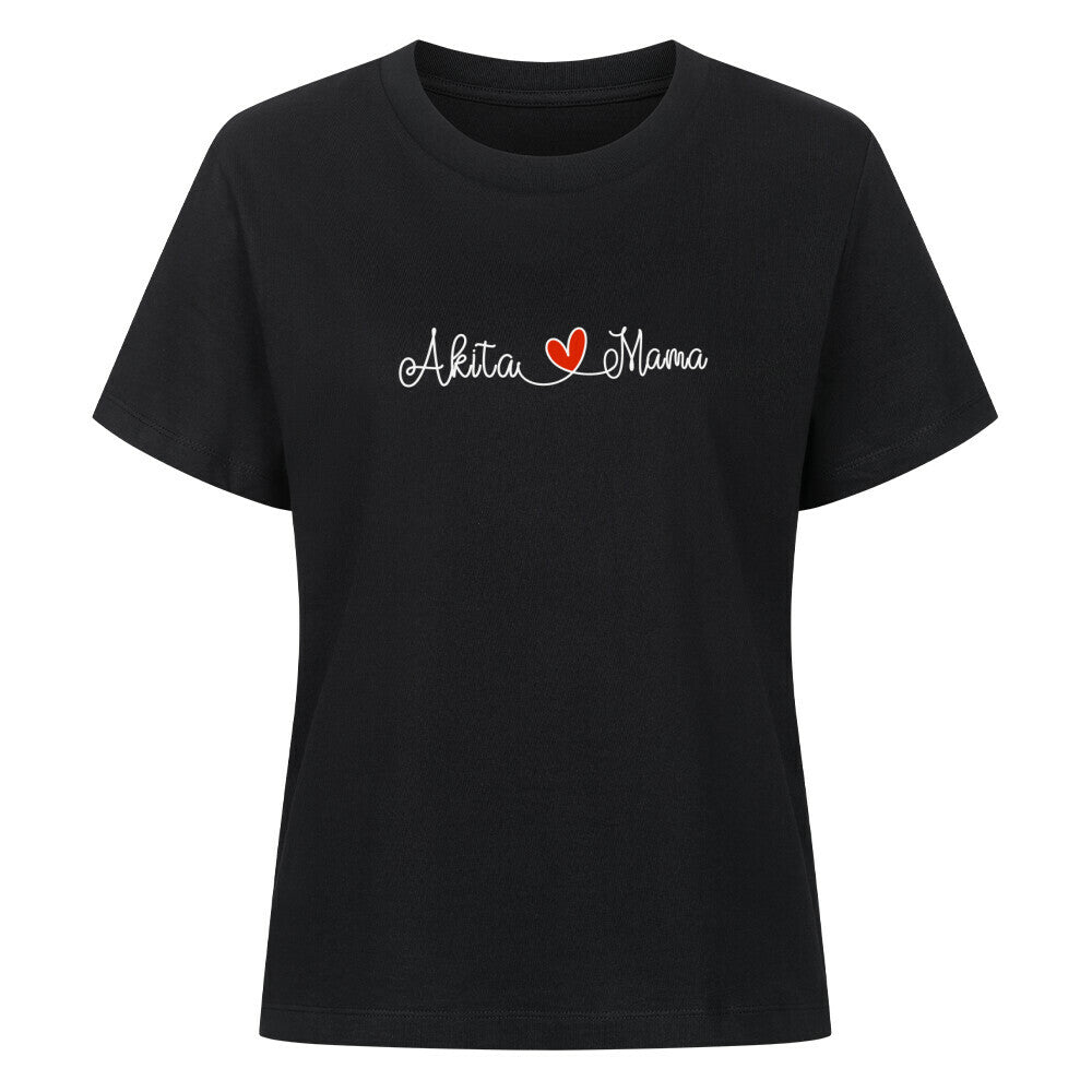 Premium Damen-Shirt "Akita Inu - Mama" Schwarz – hunde-shirt.de