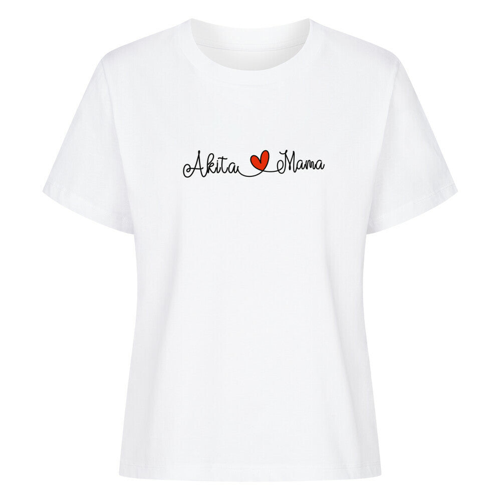 Premium Damen-Shirt "Akita Inu - Mama" Weiß – hunde-shirt.de