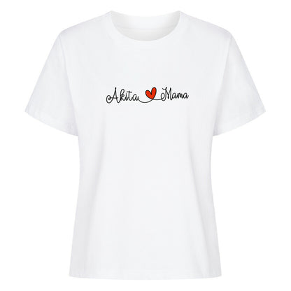 Premium Damen-Shirt "Akita Inu - Mama" Weiß – hunde-shirt.de