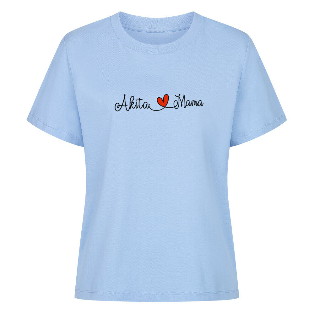 Premium Damen-Shirt "Akita Inu - Mama" Sky Blue – hunde-shirt.de