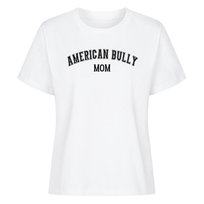 Premium Damen-Shirt "American Bully XL / XXL - MOM" Weiß – hunde-shirt.de