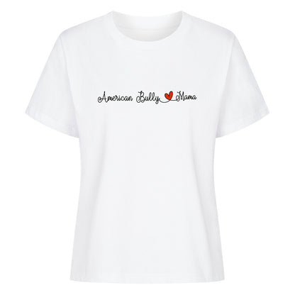Premium Damen-Shirt "American Bully XL / XXL - Mama" Weiß – hunde-shirt.de