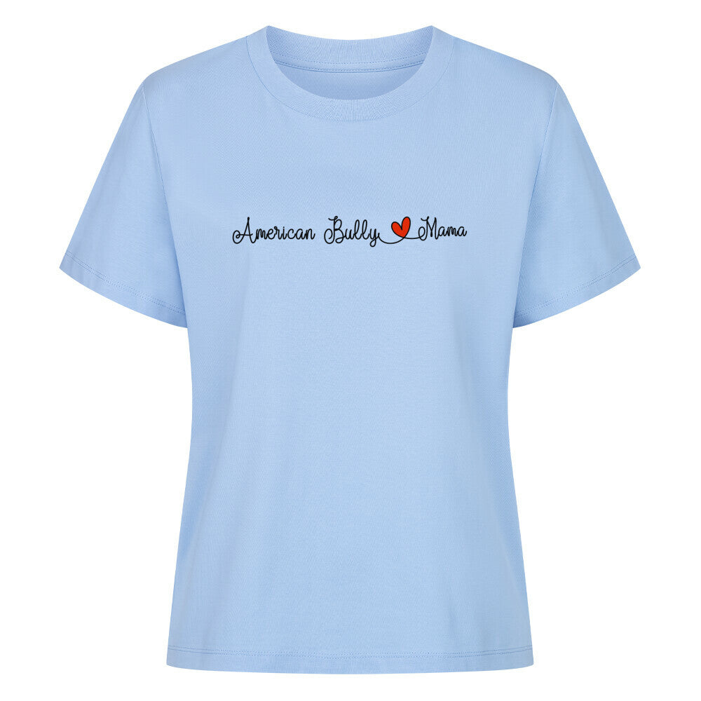 Premium Damen-Shirt "American Bully XL / XXL - Mama" Sky Blue – hunde-shirt.de