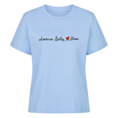 Premium Damen-Shirt "American Bully XL / XXL - Mama" Sky Blue – hunde-shirt.de
