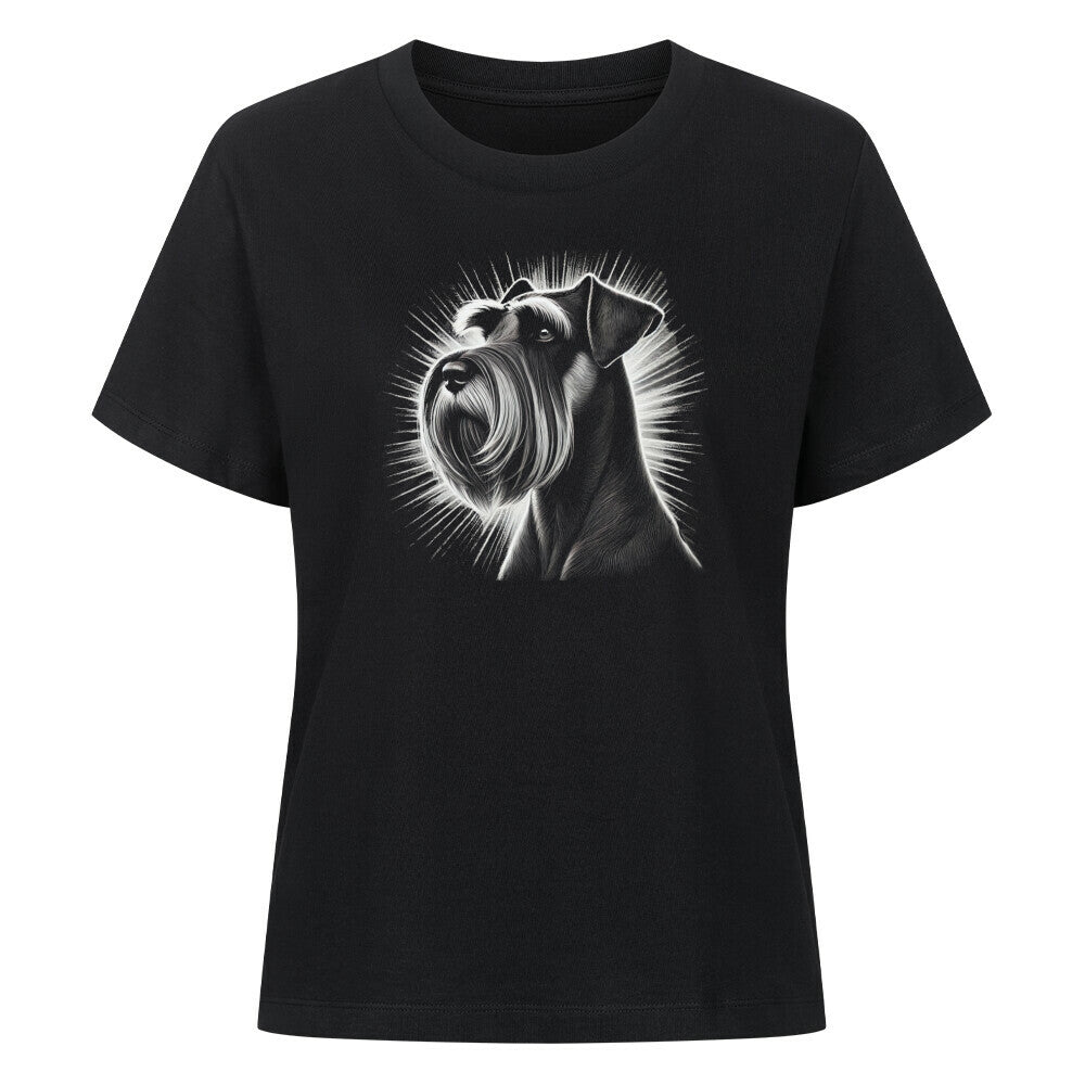 Premium Damen-Shirt "Schnauzer - Shine" Schwarz – hunde-shirt.de