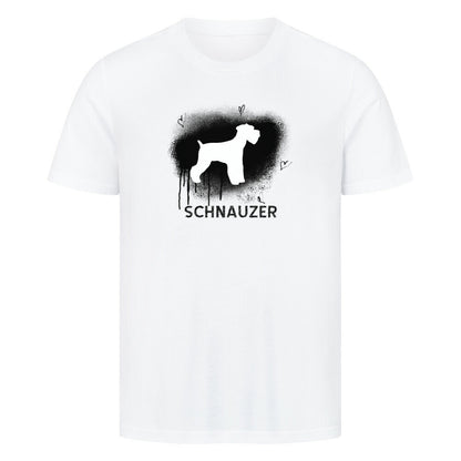 Premium T-Shirt "Schnauzer - Brush" Weiß – hunde-shirt.de