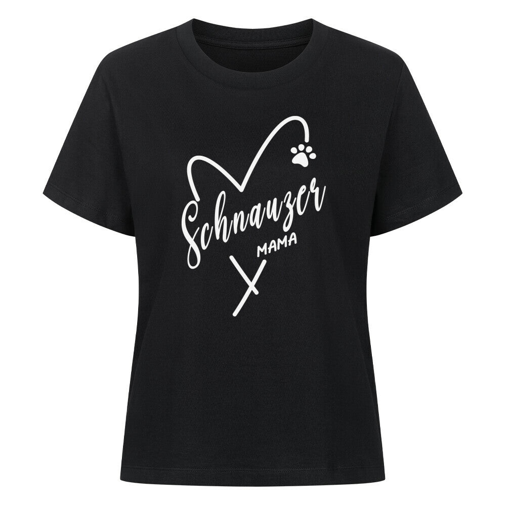 Premium Damen-Shirt "Schnauzer - Mama" Schwarz – hunde-shirt.de