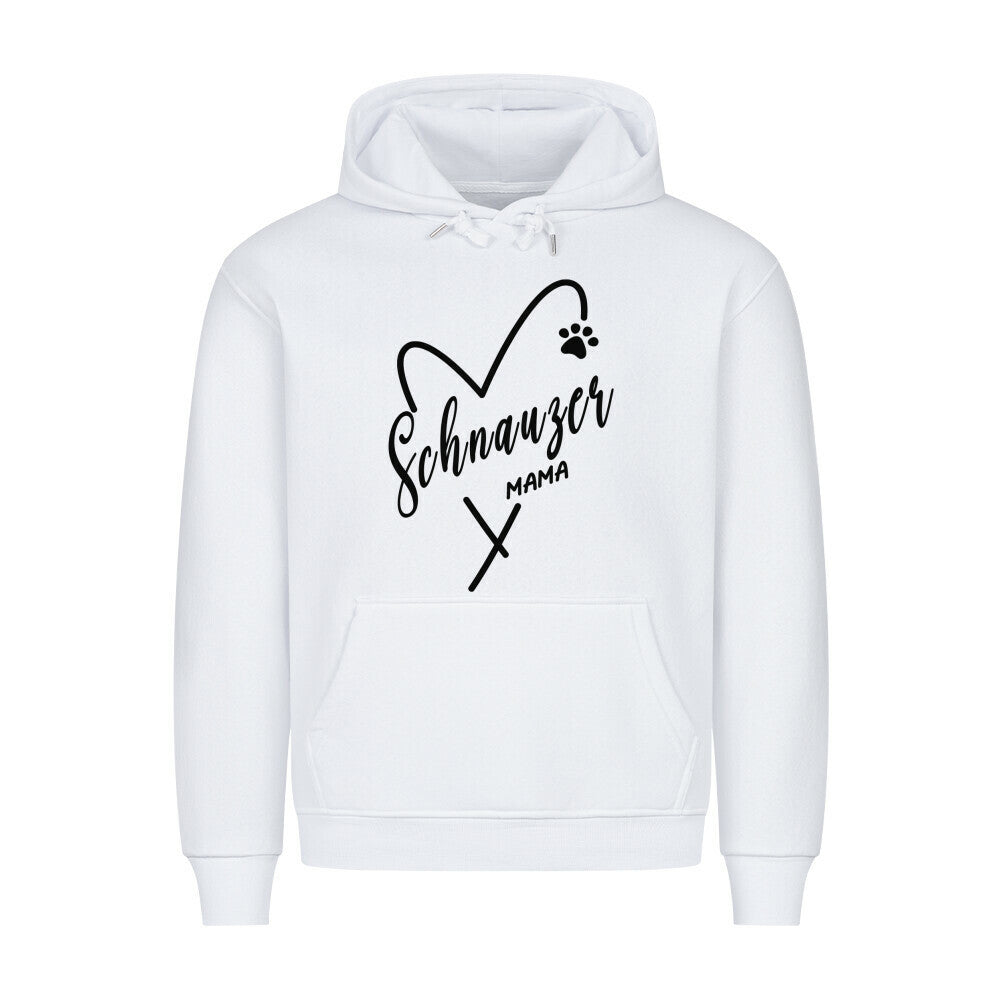Premium Hoodie "Schnauzer - Mama" Weiß – hunde-shirt.de