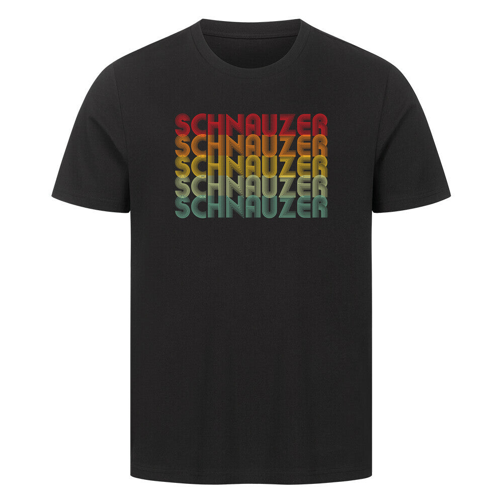 Premium T-Shirt "Schnauzer - RETRO" Schwarz – hunde-shirt.de