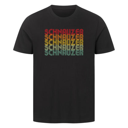 Premium T-Shirt "Schnauzer - RETRO" Schwarz – hunde-shirt.de