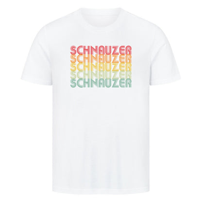Premium T-Shirt "Schnauzer - RETRO" Weiß – hunde-shirt.de