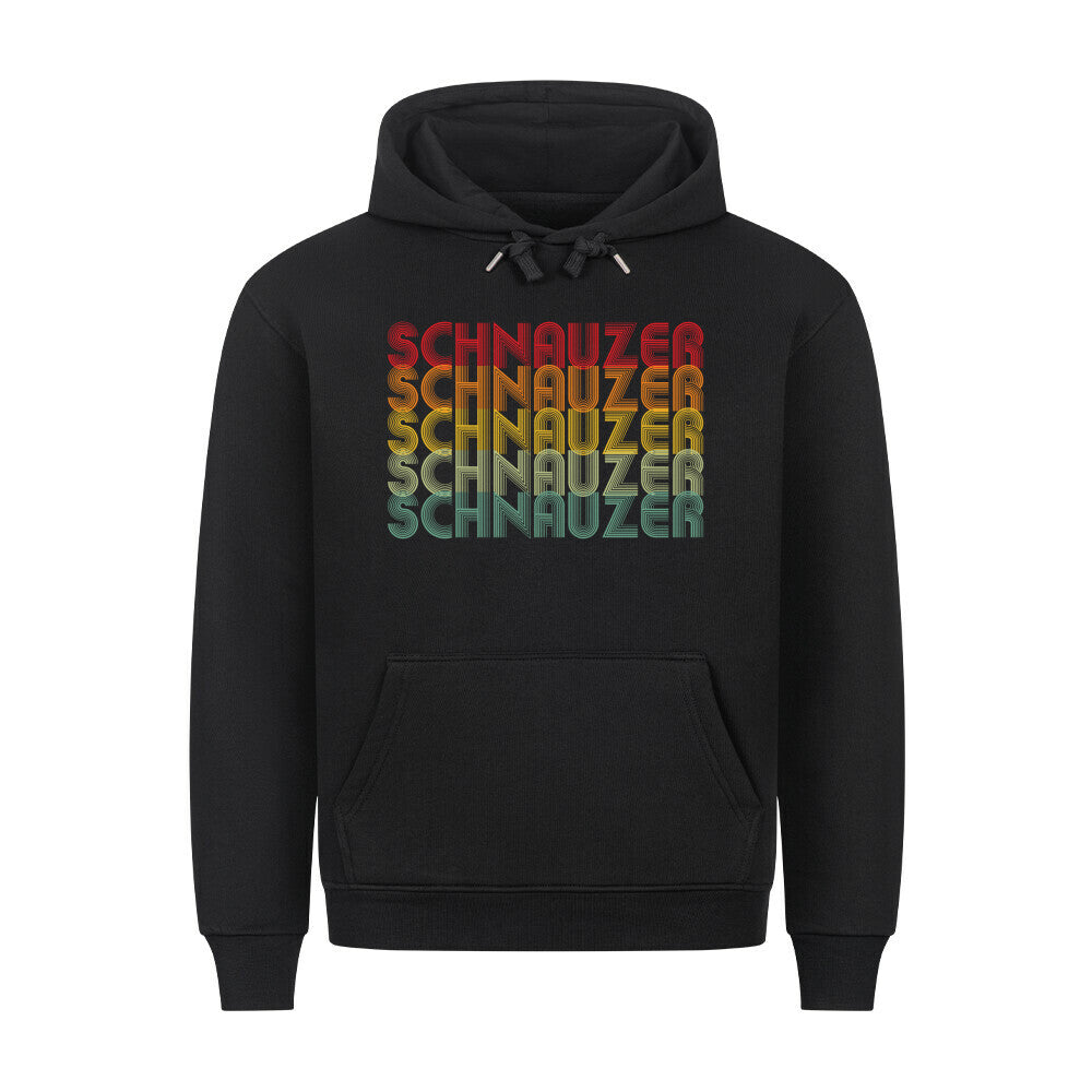 Premium Hoodie "Schnauzer - RETRO" Schwarz – hunde-shirt.de
