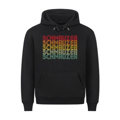 Premium Hoodie "Schnauzer - RETRO" Schwarz – hunde-shirt.de