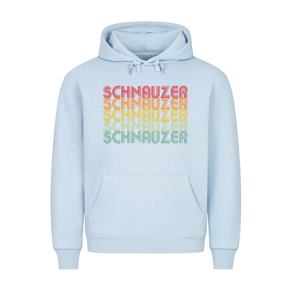 Premium Hoodie "Schnauzer - RETRO" Babyblau – hunde-shirt.de