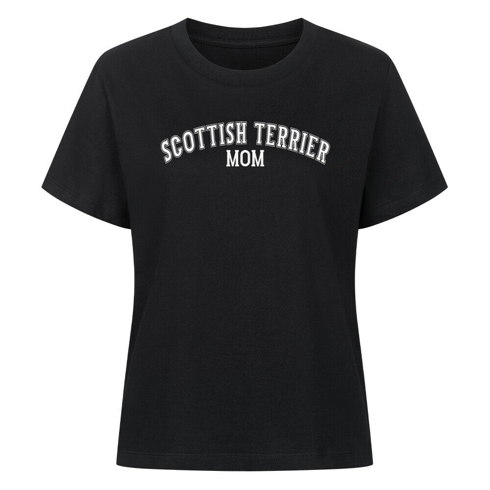 Premium Damen-Shirt "Scottish Terrier - MOM" Schwarz – hunde-shirt.de