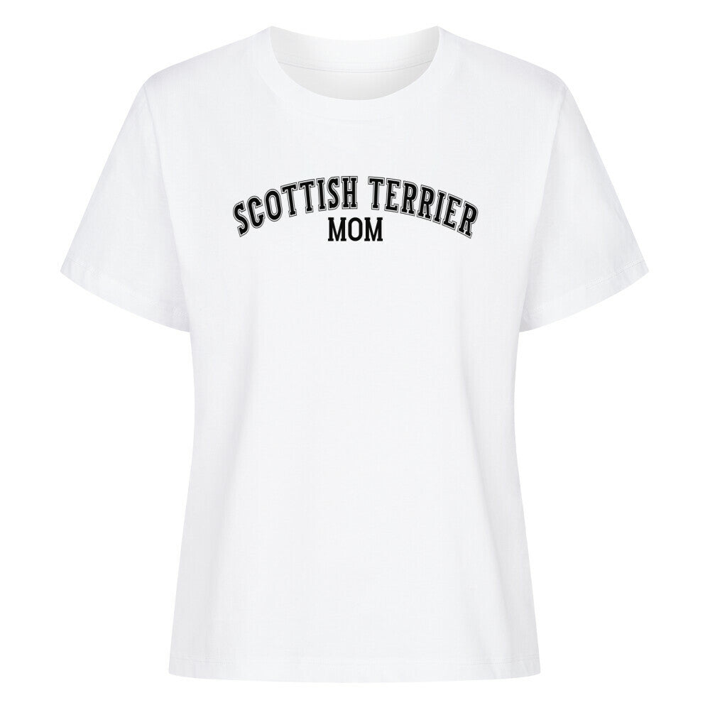 Premium Damen-Shirt "Scottish Terrier - MOM" Weiß – hunde-shirt.de