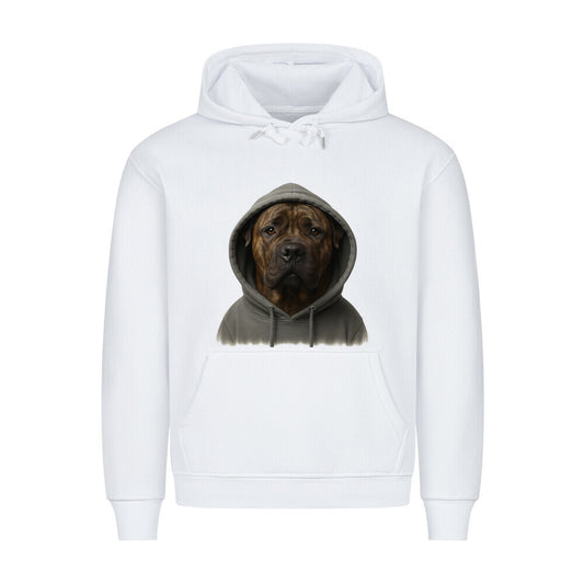 Premium Hoodie "Presa Canario - Hooded" Weiß – hunde-shirt.de
