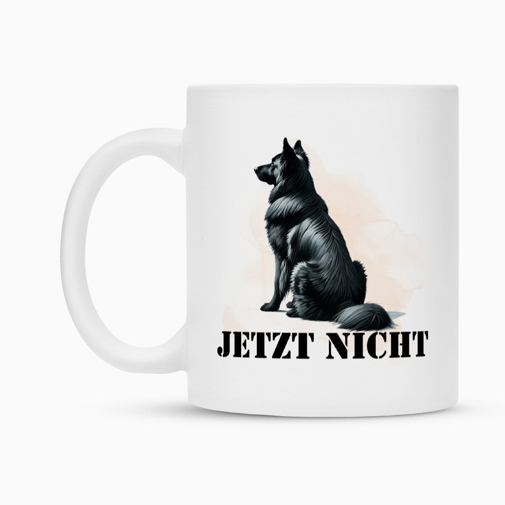 Tasse "Schäferhund schwarz - JETZT NICHT" – hunde-shirt.de