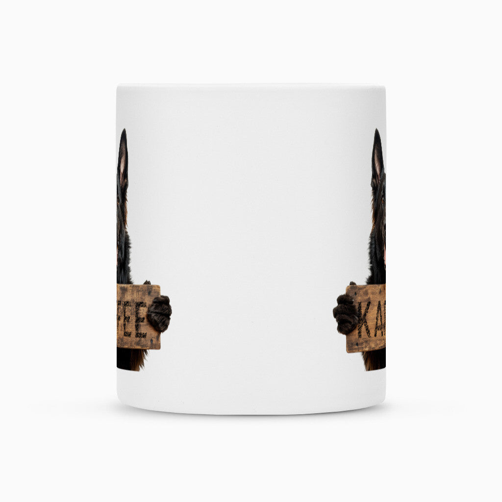 Tasse "Schäferhund schwarz - KAFFEE!" – hunde-shirt.de