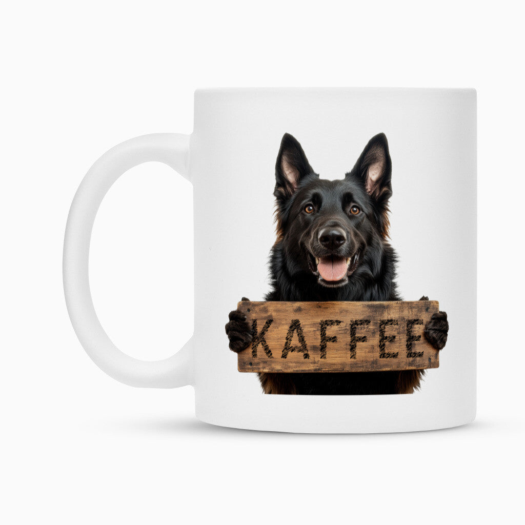 Tasse "Schäferhund schwarz - KAFFEE!" – hunde-shirt.de