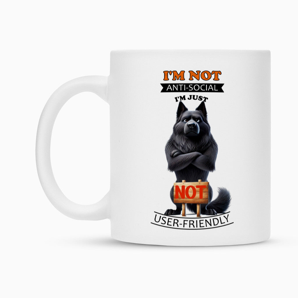 Tasse "Schäferhund schwarz - Anti-Social" – hunde-shirt.de