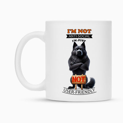 Tasse "Schäferhund schwarz - Anti-Social" – hunde-shirt.de