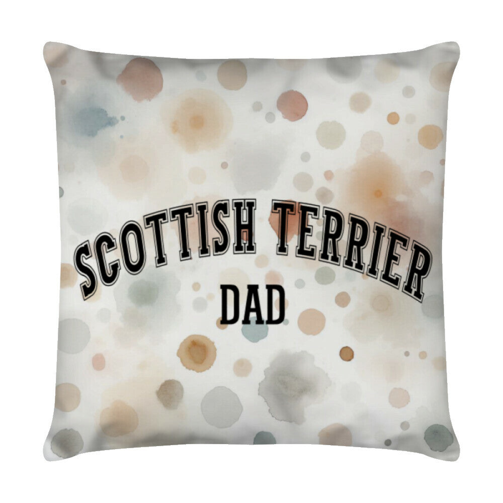Kissen "Scottish Terrier - DAD" Weiß – hunde-shirt.de