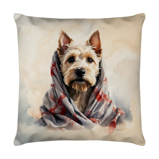 Kissen "Scottish Terrier - Kuscheln II" Weiß – hunde-shirt.de