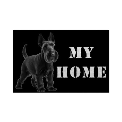Fußmatte "Scottish Terrier - MY HOME" Weiß – hunde-shirt.de