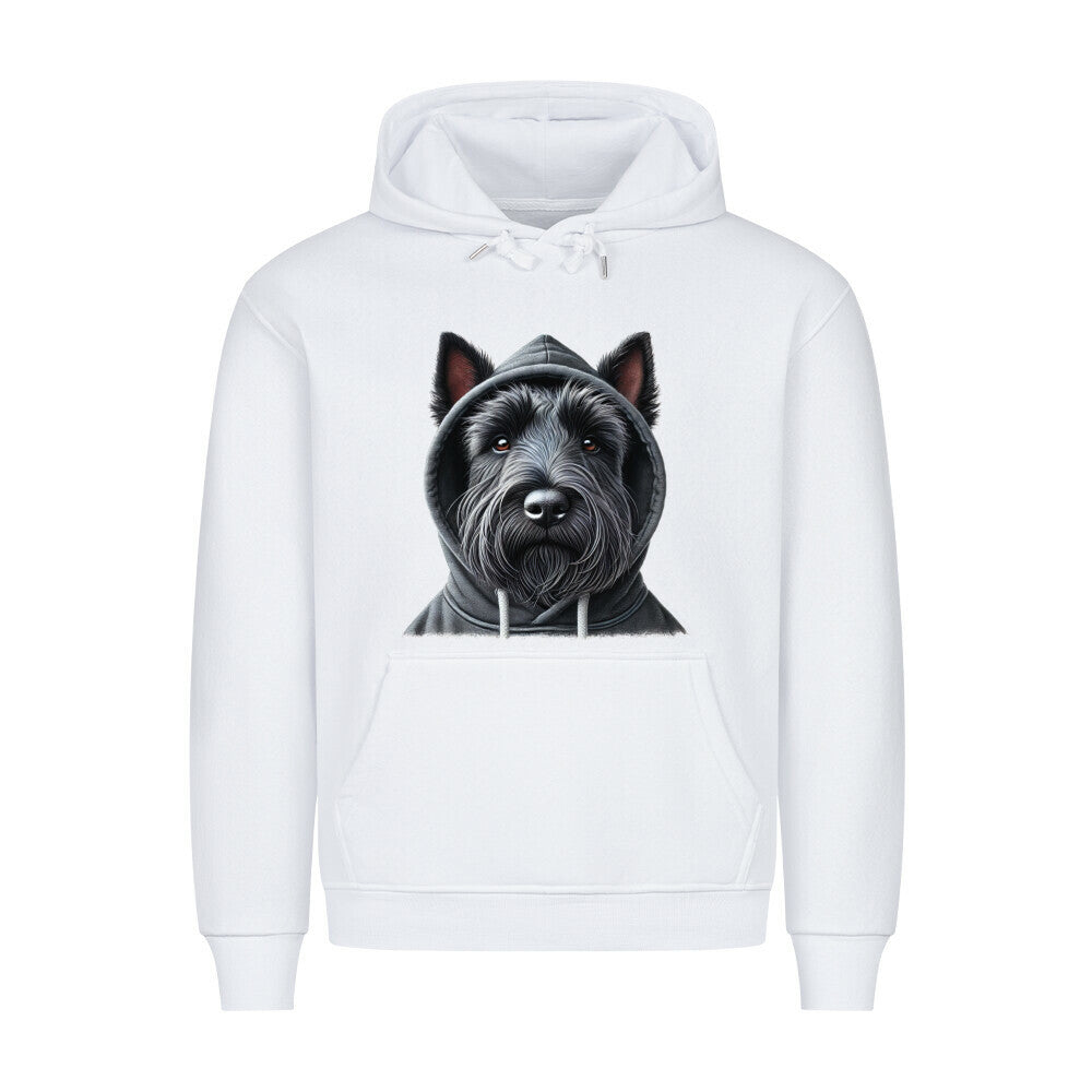 Premium Hoodie "Scottish Terrier - Hooded" Weiß – hunde-shirt.de