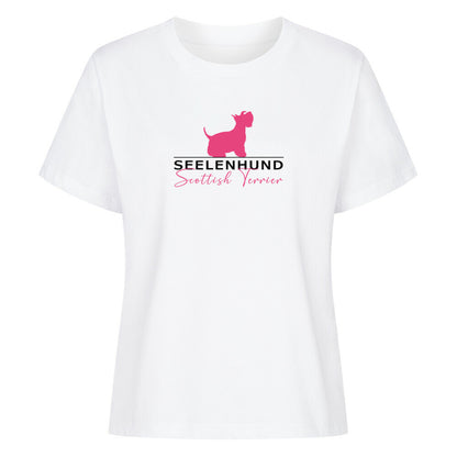 Premium Damen-Shirt "Scottish Terrier - Seelenhund" Weiß – hunde-shirt.de